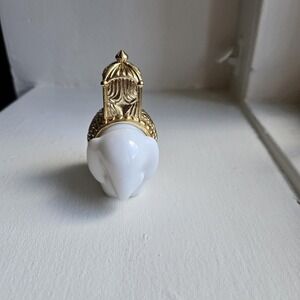 Vintage Avon Royal Elephant Charisma White Milk Glass Bottle